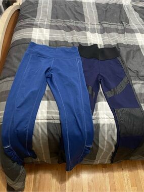Peter Nygard Girls' Blue Active Leggings Duo - Royal & Navy